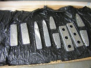 Parts sprayed with etch/cleaner