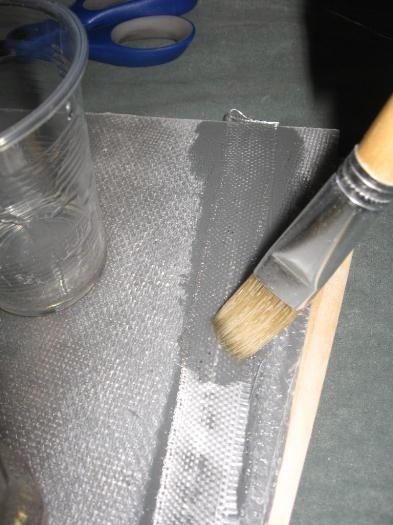 Glassing the back of the canopy skin