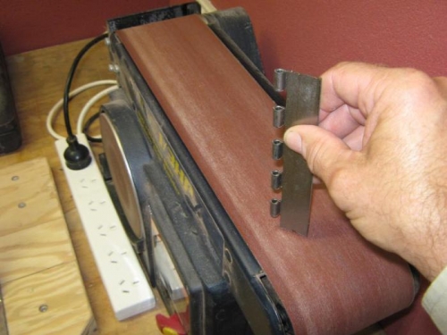 Dressing the hinge halves