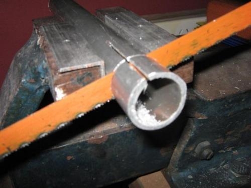 Making the pedal tube end stops.