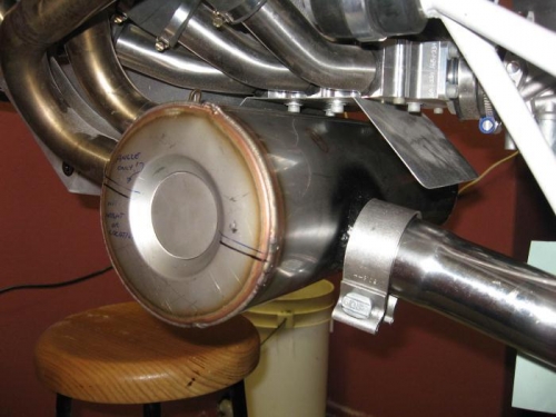 Slip joint on exhaust.