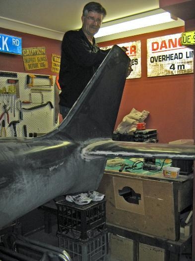 Changing rudder bracket bolts etc.