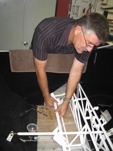 Re-checking the flap tube alighnment.