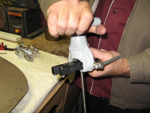 Flaring the end to get a good seal on the plastic fuel line