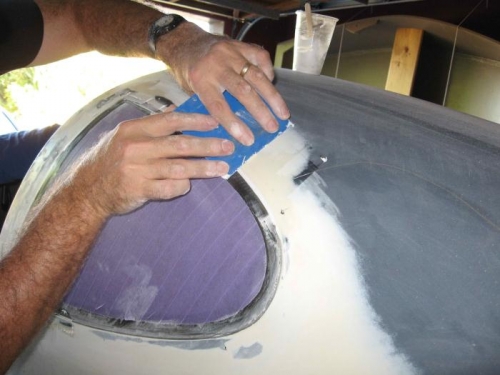 Sanding and filling .......