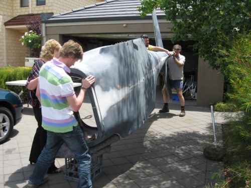 Flipping with the help of Rodney, Robert & Sheryl.