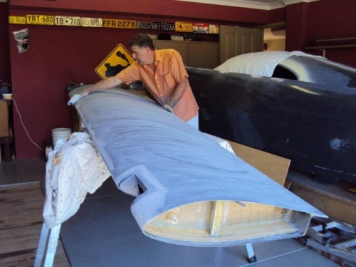 Sanding after first fill.