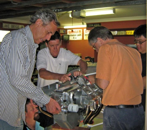 Bolting in the top mounts - after finishing the lower mounts.