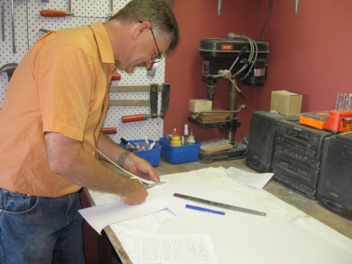 Cardboard cutout work.