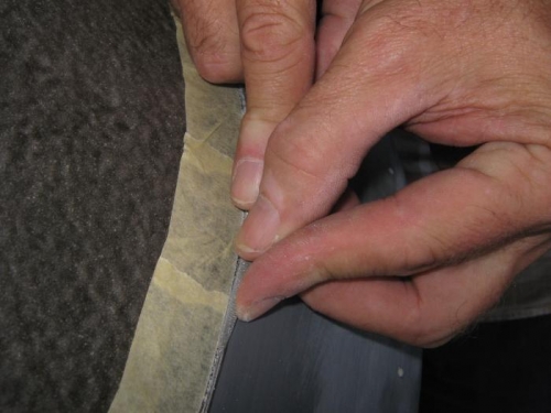 Very slowly filing the canopy to canopy frame joint.