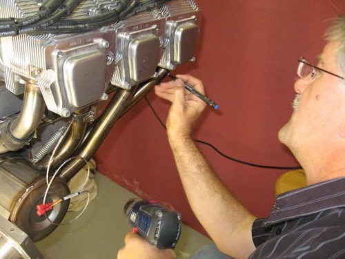 100mm dwon each pipe.