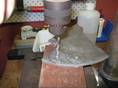 Drilling the 5mm plate