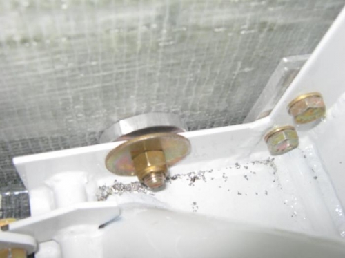 The finished spacer in position.