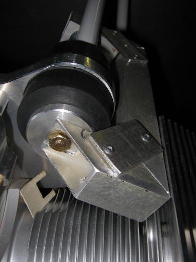 Rubber bush compressed and nut on bolt