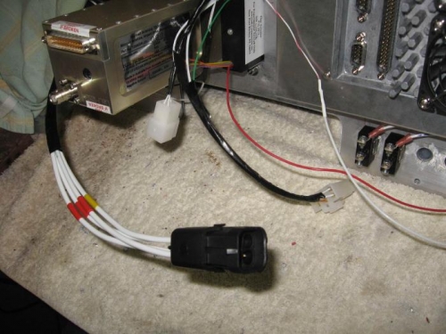 The plug for the power supply to the panel.