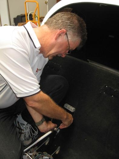 Unbolting and removing.