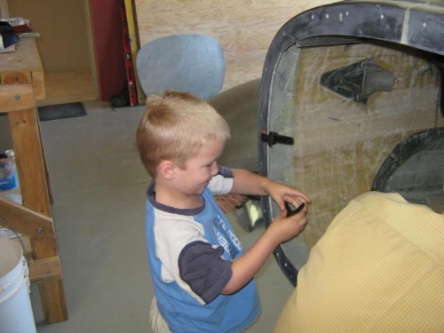 Apprentice Cody experimenting with quick clamps.