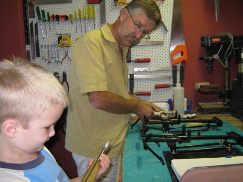 Fitting the brake master cylinders .