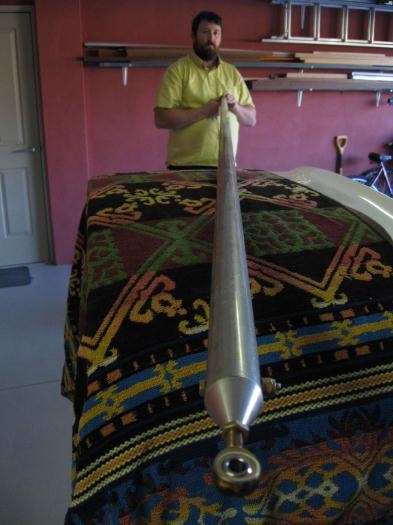 One end of the elevator torque tube finished.