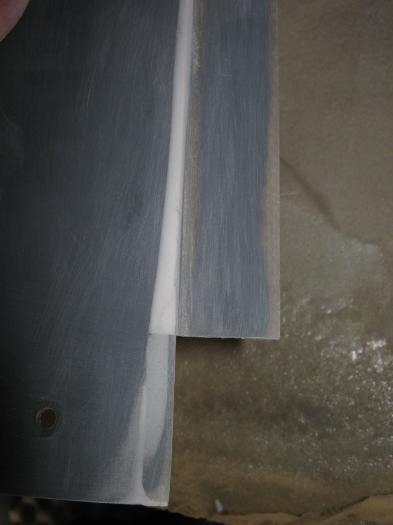 Filling the wobble in the joggle line.