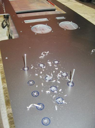 Back & match drilling all the switches and circuit breakers.