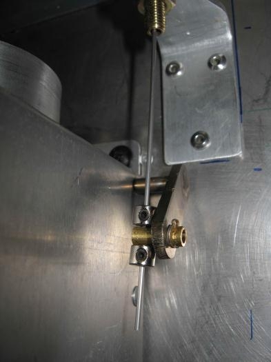 Cabin heat actuating arm.