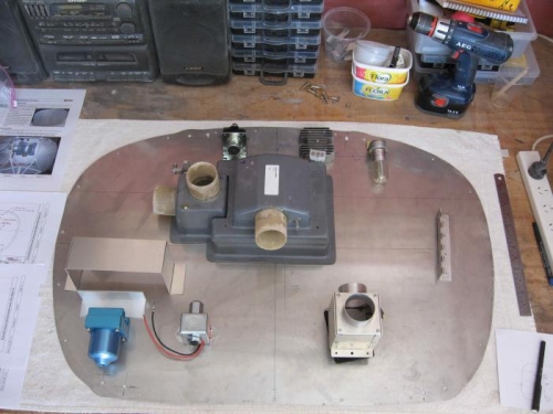 Most of the gear to go on firewall collected.