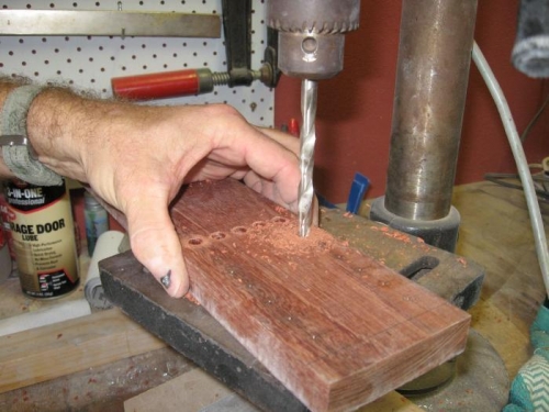 Making the camlok holder ...