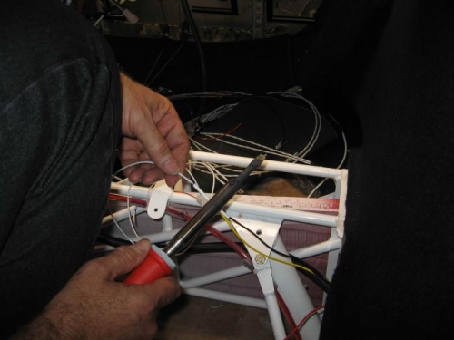 Heat shrnk on the fuel level sensor wiring.