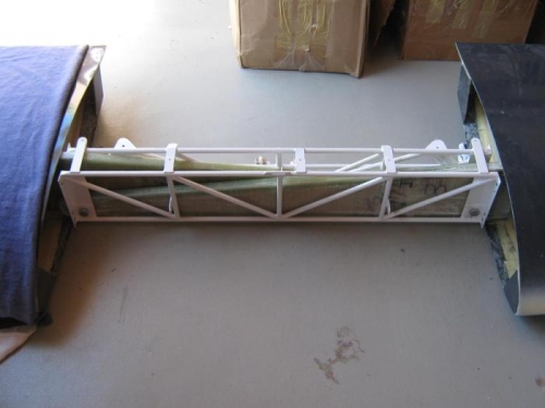 Making sure the spars fitted into the spar box.