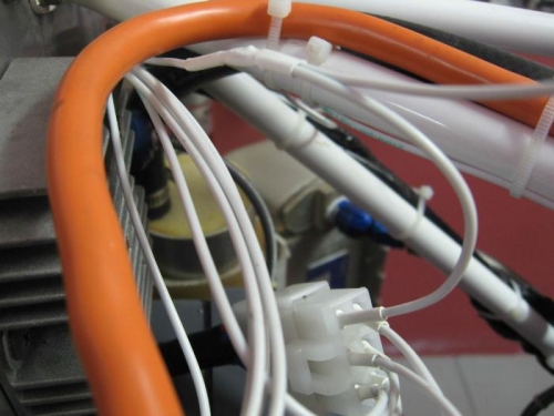 Tacho pickup from the alternator lead.