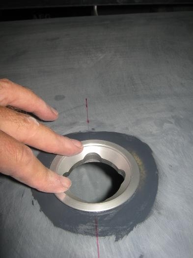 Fuel filler collar installed.