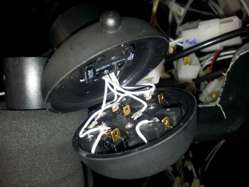 Checking inside the stick control ...