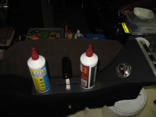 Cover plates on console.