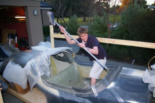 Robert cleaning already.