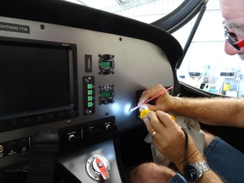 Painting out panel scratches