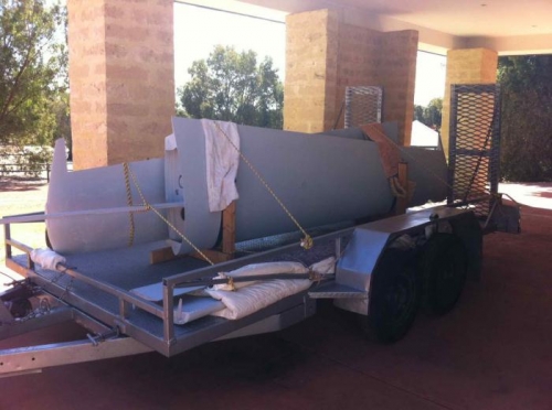 Wings & flaps at MP's place - heading off to the paint shop.