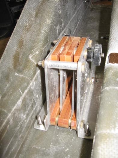 Quadrant throttle inside the console.