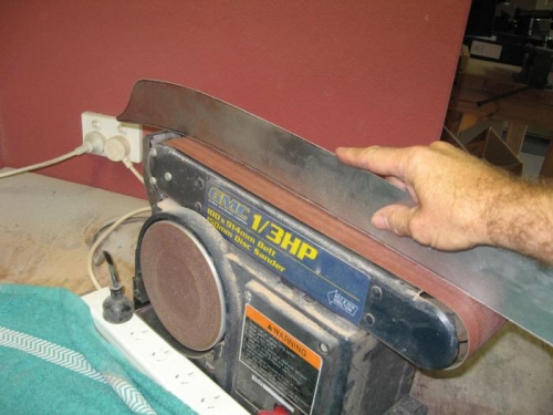 Smoothing with the sander/linisher