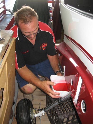 Andrew managing the bleed.