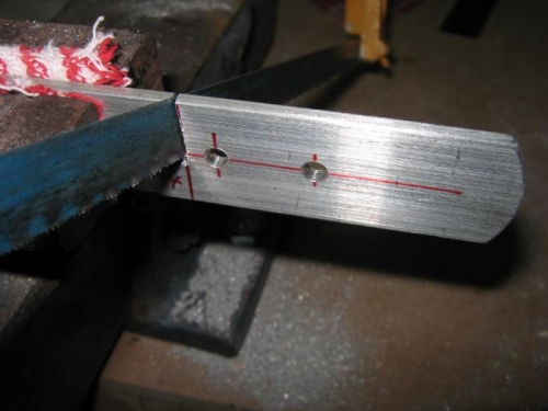 Cutting off after drilling.