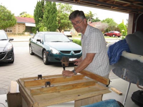 Preparing the base for the engine