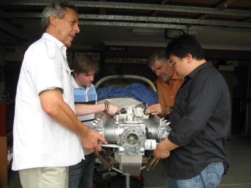 Don, Robert & Gabriel getting ready to remove the engine