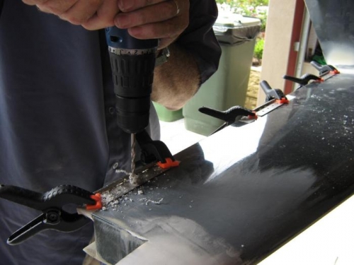 Drilling HS to take bracket bolts