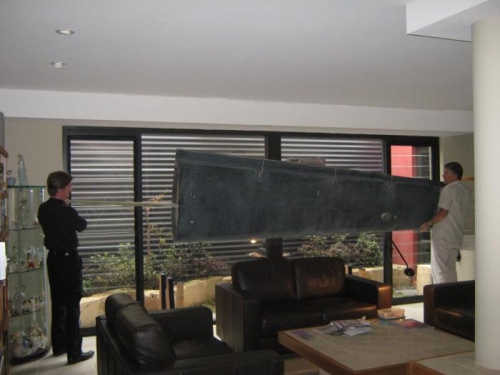 Wings back into deep storage - otherwise known as our livingroom.