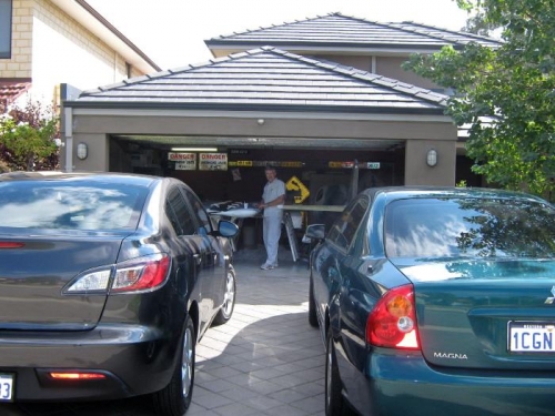The cars excluded from the hangar.