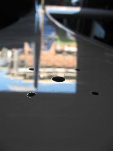 Holes for the GPS receiver on the top of the fuse.