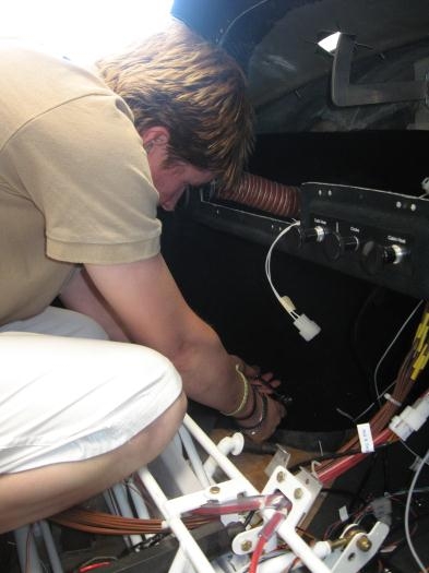 Robert refitting the AOI bolts.