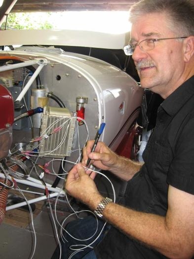 Double checking and marking cables.