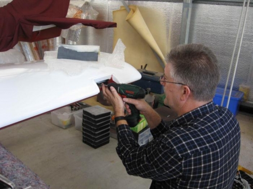 Final fitment of landing light.